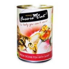 Fussie Cat Fresh Ocean Fish With Shrimp (海魚+ 蝦) 400g